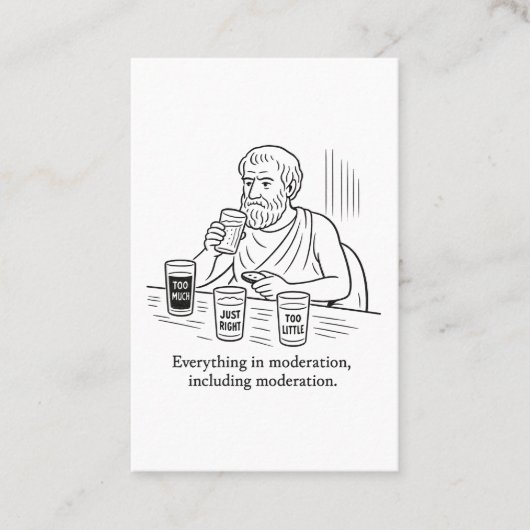 Carte De Visite Guide d'Aristote à la modération (Devant)