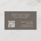 Carte De Visite Guide d'aventure sauvage (Dos)