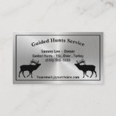Carte De Visite Guide de chasse en plein air Service Professionnel (Devant)