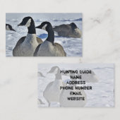 Carte De Visite Guide de chasse Oies du Canada Hiver à l'extérieur (Devant / Derrière)