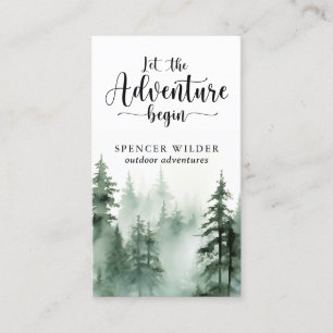 Carte De Visite Guide de la nature aventure forêt aquarelle