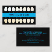 Carte De Visite Guide de l'ombre blanchissante des dents en bleu n (Devant / Derrière)