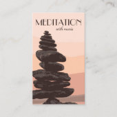 Carte De Visite Guide de méditation Pêche Reiki Stone Cairn Stack (Devant)