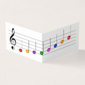 Carte De Visite Guide de notes musicales pour enfants professionne (Extérieur)