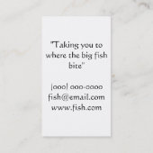 Carte De Visite Guide de pêche (Dos)