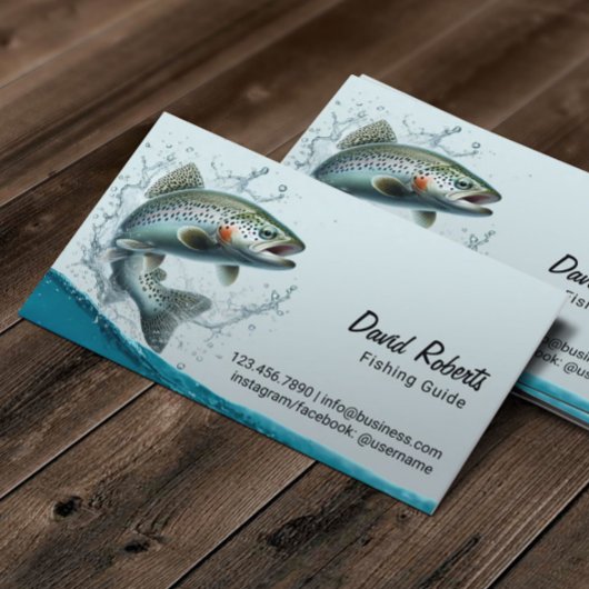 Carte De Visite Guide de pêche Charters de pêche professionnels Pl