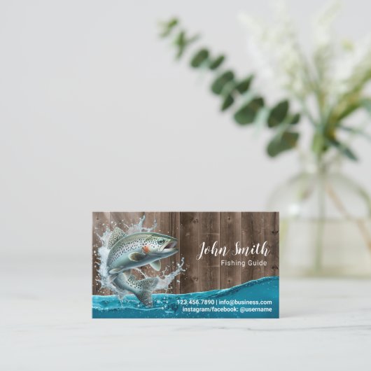 Carte De Visite Guide de pêche Chartes de pêche Professionnel (Debout devant)