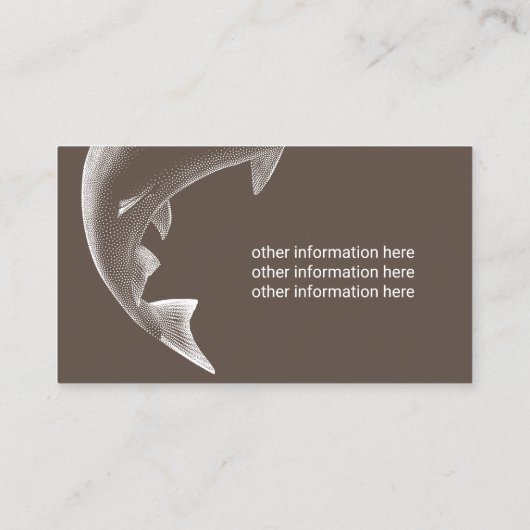 Carte De Visite Guide de pêche Chartes de pêcheurs (Dos)