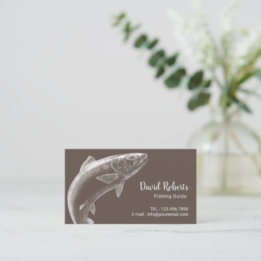 Carte De Visite Guide de pêche Chartes de pêcheurs (Debout devant)