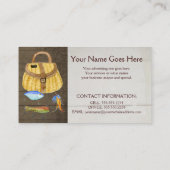 Carte De Visite Guide de pêche en bois rustique Lac Charte Bateau (Dos)