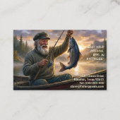 Carte De Visite Guide de pêche Pêcheur Poisson Lac Océan (Dos)