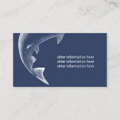 Carte De Visite Guide de pêche Professionnel Pêcheur Marine Bleue (Dos)