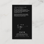 Carte De Visite Guide de post-soins du logo élégant minimal de rem (Dos)