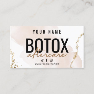 Carte De Visite Guide de soins après Botox Moderne en Rose Doré