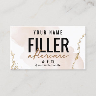 Carte De Visite Guide de soins après-compléments Blush Gold Modern