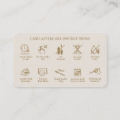 Carte De Visite Guide de soins après extension de cils Minimal Las (Dos)