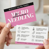 Carte De Visite Guide de soins après micro-nidling Pink Glam