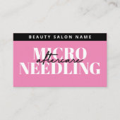 Carte De Visite Guide de soins après micro-nidling Pink Glam (Devant)