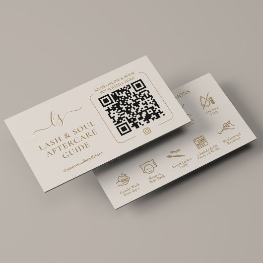 Carte De Visite Guide de soins après pose d'extensions de cils Min
