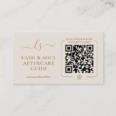 Carte De Visite Guide de soins après pose d'extensions de cils Min (Devant)