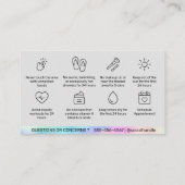 Carte De Visite Guide de soins après-sourcils holographiques moder (Dos)