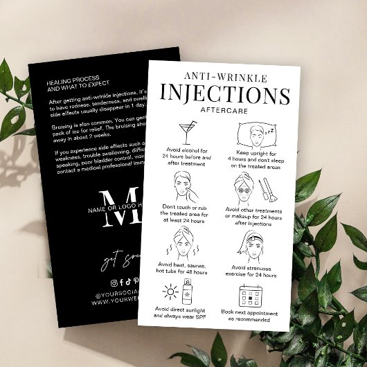 Carte De Visite Guide de soins de fin de remplissage anti-rinçage 