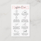 Carte De Visite Guide de soins et d'application des faux ongles ro (Devant)