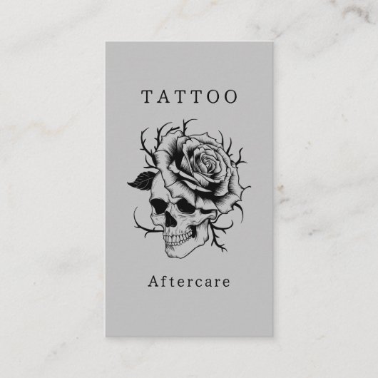 Carte De Visite Guide de tatouage du crâne gothique effrayant (Devant)