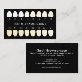 Carte De Visite Guide de teinte de blanchiment des dents de dentis (Devant / Derrière)