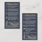 Carte De Visite Guide des instructions de la Marine Spray Tan avan (Devant / Derrière)