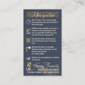 Carte De Visite Guide des instructions de la Marine Spray Tan avan (Dos)