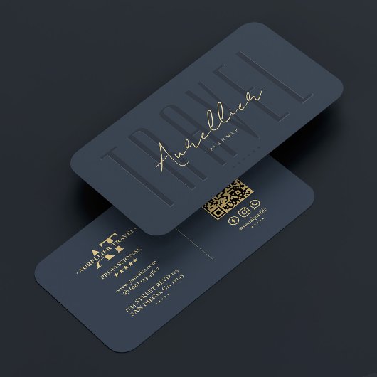 Carte De Visite Guide d'excursion de Travel Planner Transport Blue