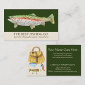 Carte De Visite Guide nautique Simple Fishing Charter Business Fis (Devant / Derrière)