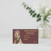 Carte De Visite Guide personnalisable de chasse/pêche (Debout devant)