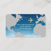 Carte De Visite Guide touristique Cute Blue (Devant)