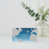 Carte De Visite Guide touristique Cute Blue (Debout devant)