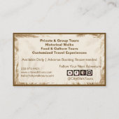 Carte De Visite Guide touristique de la tonalité terre de la natur (Dos)