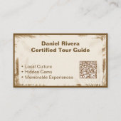 Carte De Visite Guide touristique de la tonalité terre de la natur (Devant)