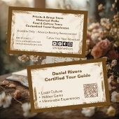 Carte De Visite Guide touristique de la tonalité terre de la natur