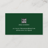 Carte De Visite Guide Touristique Touristique Vert (Dos)