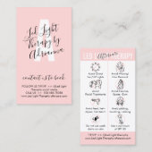 Carte De Visite Guides d'après-soins de thérapie par la lumière di (Devant / Derrière)