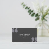 Carte De Visite Guillemets simples d'auteur tout simplement (Debout devant)