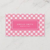 Carte De Visite Guingan doux de roses pâles (Devant)