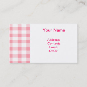 Carte De Visite Guingan rose