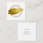 Carte de visite - guirlande de traçage d'or (Devant / Derrière)