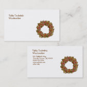 Carte De Visite Guirlande en bois (Devant / Derrière)