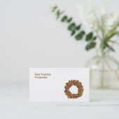 Carte De Visite Guirlande en bois (Debout devant)