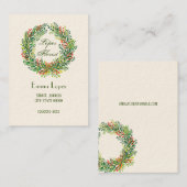 Carte De Visite Guirlande verte (Devant / Derrière)