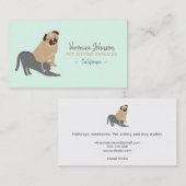 Carte De Visite Guise de la menthe à l'illustration de chien modif (Devant / Derrière)