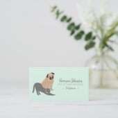 Carte De Visite Guise de la menthe à l'illustration de chien modif (Debout devant)